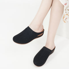HARENC™Womens Mules Closed Toe: Comfortable Cushion Footbed Slip On Wedge Sandals - Casual Fashion Orthopedic Walking Shoes