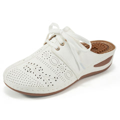 HARENC™Mules for Women Slip on Clogs Shoes Casual Summer Wedge Sandals Comfort Walking Mules