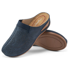 HARENC™Womens Mules Closed Toe: Comfortable Cushion Footbed Slip On Wedge Sandals - Casual Fashion Orthopedic Walking Shoes