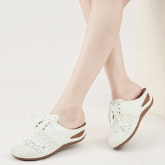 HARENC™Mules for Women Slip on Clogs Shoes Casual Summer Wedge Sandals Comfort Walking Mules