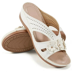 HARENC Wedge Sandals for Women Casual Summer Platform Sandals Comfortable Open Toe Slides Shoes