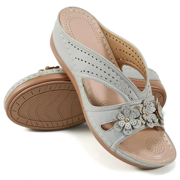 HARENC Wedge Sandals for Women Casual Summer Platform Sandals Comfortable Open Toe Slides Shoes