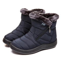 HARENCE Snow Boots for Women Winter Boot with Comfortable Warm Fur Lined Ankle Booties Outdoor Slip On Waterproof Short Boots