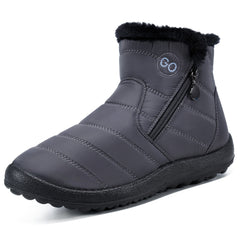 HARENCE Snow Boots for Women Winter Boot with Comfortable Warm Fur Lined Ankle Booties Outdoor Slip On Waterproof Short Boots