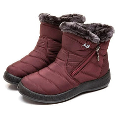 HARENCE Snow Boots for Women Winter Boot with Comfortable Warm Fur Lined Ankle Booties Outdoor Slip On Waterproof Short Boots