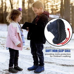 Harence Boys Girls Toddler Snow Boots Waterproof No-slip Outdoor Warm Winter Shoes for Toddler-Little Kids-Big Kids