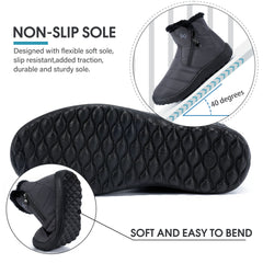 HARENCE Snow Boots for Women Winter Boot with Comfortable Warm Fur Lined Ankle Booties Outdoor Slip On Waterproof Short Boots