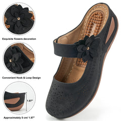 HARENC™Mules for Women Sandals Casual Summer Clog with Arch Support Cushion Footbed Slip