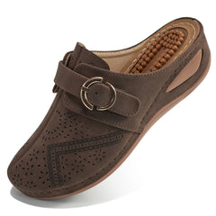 HARENC™Summer Clog with Arch Support Shoes Slip On Sandals Comfy Wedge Shoes