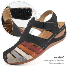 【No.10】Women's Summer Sandals Casual Bohemia Gladiator Wedge Shoes Comfortable Ankle Strap Outdoor Platform Sandals