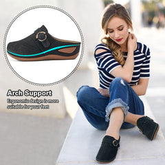HARENC™Summer Clog with Arch Support Shoes Slip On Sandals Comfy Wedge Shoes