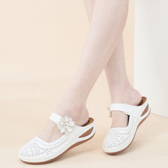 HARENC™Mules for Women Sandals Casual Summer Clog with Arch Support Cushion Footbed Slip