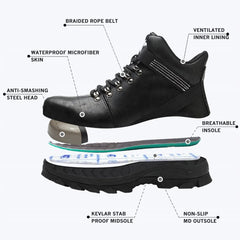 Men's Steel Toe Safety Boot Waterproof Insulated Industrial Work Shoes