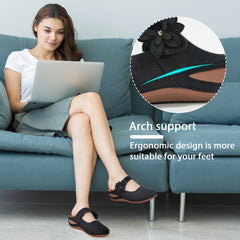 HARENC™Mules for Women Sandals Casual Summer Clog with Arch Support Cushion Footbed Slip