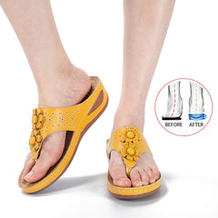【No.4】Women's Sandals With Arch Support Flip Flops Platform Wedge Sandals Beach