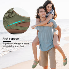 HARENC™Mules for Women Sandals Casual Summer Clog with Arch Support Cushion Footbed Slip