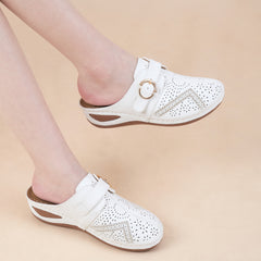 HARENC™Summer Clog with Arch Support Shoes Slip On Sandals Comfy Wedge Shoes