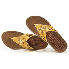 【No.15】Women's Flip Flops With Arch Support Comfortable Platform Floral Wedges