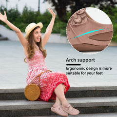 HARENC™Mules for Women Sandals Casual Summer Clog with Arch Support Cushion Footbed Slip