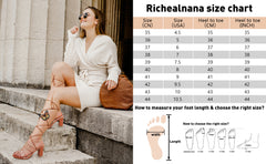 HARENC™Heels for Women Pump Sandals with Butterfly Strappy Open Toe Lace Up High Wedding Heels Sandals Women Summer Slip On Dress Shoes for Party Wedding