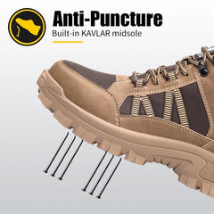 Men's Breathable Lightweight Anti-smash Anti-puncture Work Shoes