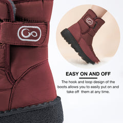HARENC™Womens Winter Snow Boots With Warm Lining Comfortable Non Slip Ankle Booties Outdoor Waterproof Hiking Walking Platform Shoes